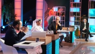 Professor Fouad Mrad, Yosouf Al Salehi, and guest juror Bassam Jalgha, season 1 winner of Stars of Science, engage in discussions as they evaluate the innovations presented by the finalists.
