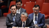 Fu Cong, ermanent Representative of the People's Republic of China to the UN, speaks during a United Nations Security Council meeting on the situation in the Middle East, including the Palestinian question on October 16, 2024 in New York City. (Photo by Michael M. Santiago / GETTY IMAGES NORTH AMERICA / Getty Images via AFP)
