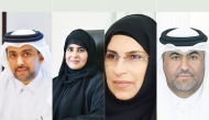 From left: Dr. Hassan bin Rashid Al Derham, Maryam Al Maadeed, Dr. Eiman Mustafawi and Dr. Rashid Ahmed Al Kuwari 

