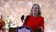 US First Lady Dr. Jill Biden at the White House in Washington, DC, on December 2, 2024. Photo by ROBERTO SCHMIDT / AFP.