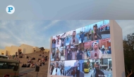 Big screen at Katara showing Qatar National Day celebration from various locations in Qatar. Picture: Salim Matramkot / The Peninsula 