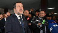 Italy's Deputy Prime Minister Matteo Salvini addresses media at the Bunker Courtroom of the Pagliarelli prison in Palermo on December 20, 2024.(Photo by Alberto Pizzoli / AFP)