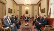 NHRC Chairperson H E Maryam bint Abdullah Al Attiyah during a meeting with Speaker of Grand National Assembly of Turkiye, H E Numan Kurtulmus.