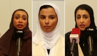 From left: Qatar triathlete Alya Al Hamad, Qatar women’s cycling team coach Noura Al Amiri and QF Community Events Strategist Buthayna Al Khater