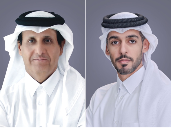 Chairman of QIC Group, Sheikh Hamad bin Faisal bin Thani Jasim Al-Thani (left) and CEO of QIC Group, Salem Al Mannai.