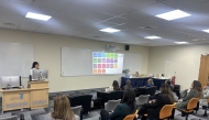 Attendees during a lecture in a classroom at the UDST.