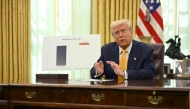 US President Donald Trump speaks from the Oval Office of the White House in Washington, DC, on March 7, 2025. (Photo by Jim WATSON / AFP)
