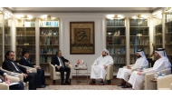 Minister of State at the Ministry of Foreign Affairs H E Dr. Mohammed bin Abdulaziz bin Saleh Al Khulaifi meeting Deputy Foreign Minister of Turkiye, H E Nuh Yilmaz yesterday.
