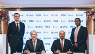 Officials during the signing ceremony in London, UK.
