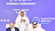 Media City and dpa officials at the signing ceremony.