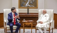 In this handout photograph taken on April 21, 2025 and released by the Indian Press Information Bureau (PIB), India’s Prime Minister Narendra Modi (R) speaks with US Vice President JD Vance, during their meeting in New Delhi. (Photo by PIB / AFP)