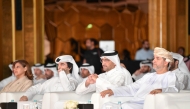 Minister of Justice and Minister of State for Cabinet Affairs H E Ibrahim bin Ali Al Mohannadi with other dignitaries during the seminar.