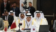 Speaker of the Shura Council H E Hassan bin Abdullah Al Ghanim addressing the opening ceremony of the 38th Conference of the Arab Inter-Parliamentary Union (AIPU), held in Algiers under the theme ‘The Role of the Arab Inter-Parliamentary Union Amid Regional and International Changes’, yesterday.