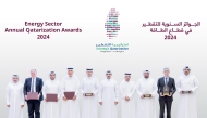 Minister of State for Energy Affairs, H E Saad Sherida Al-Kaabi pose for a group photo with senior officials during the meeting.