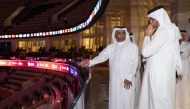 Qatar Olympic Committee President H E Sheikh Joaan bin Hamad Al-Thani inspected the venue in Lusail ahead of the ITTF World Table Tennis Championships.