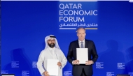 Under-Secretary of State for International Trade at the Ministry of Foreign Affairs of Finland, H E Jarno Syrjälä and Secretary General of QRDI Council, Omar Al Ansari during the MoU signing. 