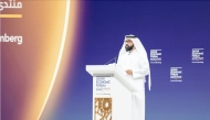 Omar Al Ansari, Secretary General at QRDI Council speaking at the event.