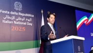 The Italian Ambassador addressing the event. 
