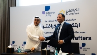 Co-founder and CEO of Ibtechar Eng. Nayef Al-Ibrahim (left) with Co-founder and CEO of AI Crafters Morad El Mazyani during the event. 