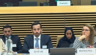 Acting Director of the International Cooperation Department at the Ministry of Foreign Affairs Sultan bin Ahmed Al-Asiri with other delegates at the event.
