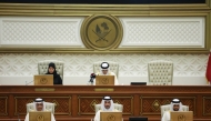 Shura Council Speaker HE Hassan bin Abdullah Al Ghanim chairing the Council session yesterday, June 31, 2025. 