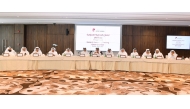 QC Chairman Sheikh Khalifa bin Jassim Al-Thani with other officials during theGeneral Assembly Meeting.