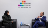 Minister of State for International Cooperation H E Maryam bint Ali bin Nasser Al Misnad with Secretary of State for Foreign and Global Affairs of the Kingdom of Spain H E Diego Martinez Belio during their meeting yesterday. 