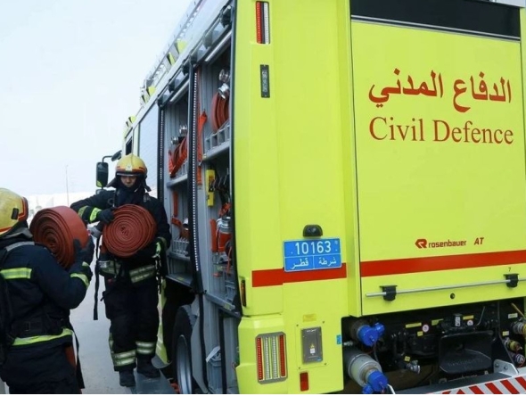 Civil Defense controls warehouse fire in Al Wakrah