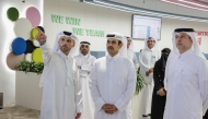 Minister of State for Energy Affairs H E Saad Sherida Al-Kaabi, President of Kahramaa H E Abdulla bin Ali Al-Theyab being briefed during the visit to Advanced Metering Infrastructure (AMI) facility.