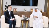 Acting General Manager of QC, Ali Bu Sharabak Al-Mansori with Deputy General Manager of ICBC, Guo Hao during the meeting.