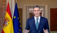In this still image from video released on September 8, 2025 by the Moncloa Palace Spanish Prime Minister Pedro Sanchez announces several measures to 