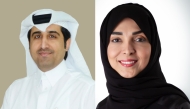 Secretary-General of FGCCC, Saleh bin Hamad Al-Sharqi (left)and QC Board Member, Ibtihaj Al-Ahmadani.
