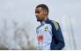 Swedish football player Alexander Isak (L) arrives for a training session with Sweden's national team in Bosön in Lidingö on the outskirts of Stockholm, Sweden, on September 2, 2025. Photo by Jonathan Nackstrand / AFP