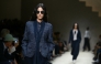 A model walks the runway during the Emporio Armani collection show at Milan's Fashion Week Womenswear Spring / Summer 2026, on September 25, 2025 in Milan. (Photo by Marco Bertorello / AFP)
