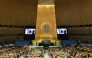 Palestinian President Mahmoud Abbas delivers a speech via video link during the General Debate of the 80th session of the United Nations General Assembly (UNGA) at the UN headquarters in New York, on September 25, 2025. (Xinhua/Li Rui)