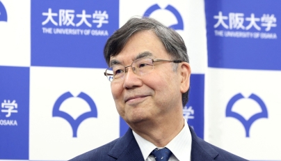 Shimon Sakaguchi, an immunologist and a distinguished professor of Osaka University, attends a press conference after winning the 2025 Nobel Prize in medicine, in Suita, Osaka prefecture on October 6, 2025. Photo by PAUL MILLER / AFP