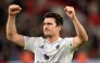 Manchester United's English defender #05 Harry Maguire reacts after the English Premier League football match between Liverpool and Manchester United at Anfield in Liverpool, north west England on October 19, 2025. (Photo by PETER POWELL / AFP) 