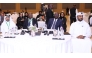 Ambassador of Uganda to Qatar, H E Dr. Stephen Chemoiko Chebrot, Permanent Secretary of the Ministry of Foreign Affairs in Uganda, Bagiire Vincent with other officials during the event, yesterday. PIC: Rajan Vadakkemuriyil