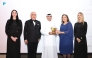 Ambassador of Qatar to Switzerland, H E Mohammed bin Jaham Al Kuwari receiving the award from Ambassador of Switzerland to Qatar, H E Florence Tinguely Mattli during the ceremony. Pic: Salim Matramkot/The Peninsula