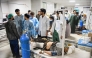 Afghan medical personnel treat wounded men at a hospital in the aftermath of an earthquake, that struck overnight in Mazar-i-Sharif on November 3, 2025. Photo by Atif Aryan / AFP