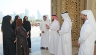 First Lady of Hungary H E Zsuzsanna Nagy and the accompanying delegation visiting the Imam Muhammad bin Abdulwahhab Mosque.