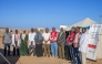 Representatives along with doctors, nurses and midwives at the new mobile clinic in Sudan.