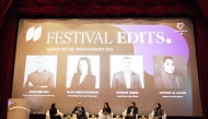 From right to left: Alftoon Al-Janahi, Designer & Social Media Influencer; Hayssam Hajjar, Executive Director - Malls, Al-Futtaim Real Estate; Bianca Brigitte Bonomi, Director of Harper’s Bazaar Qatar&Esquire Qatar; Joseph Ibrahim, Managing Director, Country Management of Chalhou Group; Areej Mohammed, TV Host.
