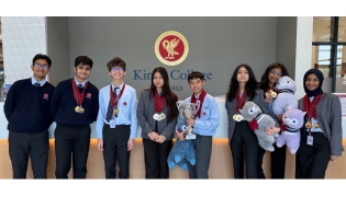 From left: Mohammed Ayaan Imran, Aarav Mehta, Adam Farhat, Han Law, James Ayen, Pia De Gouveia, Shenali Ratnage, and Haleema Irfan