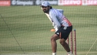 India's captain KL Rahul attends a practice session at the JSCA International Stadium in Ranchi on November 29, 2025, on the eve of the first one-day international (ODI) cricket match between India and South Africa. (Photo by DIBYANGSHU SARKAR / AFP)