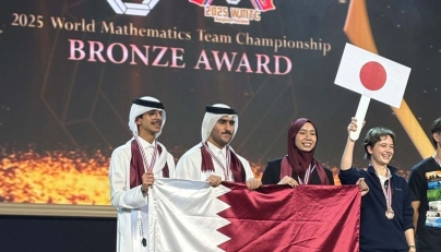Members of the Qatari team during the championship in Thailand.