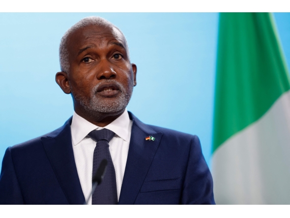 (Files) Nigerian Foreign Minister Yusuf Tuggar speaks during a press conference on November 4, 2025 at the Foreign Office in Berlin, Germany. (Photo by Odd Andersen / AFP)