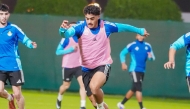 Al Gharafa players during a training session.