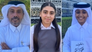 From left: Naji Saleh Al-Yami, Fatima Ibrahim Al-Emadi, and Hamad Khalifa Salahi Al-Yafei