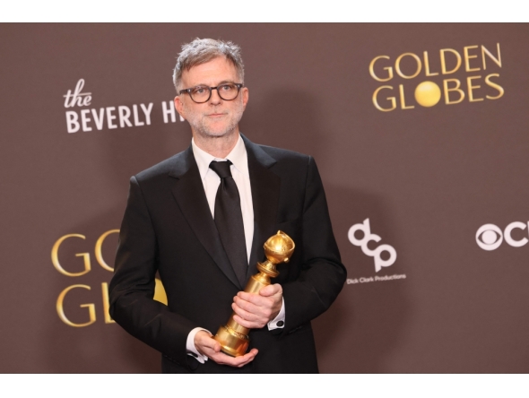 US filmmaker Paul Thomas Anderson, winner of the Best Motion Picture - Musical or Comedy Award for 